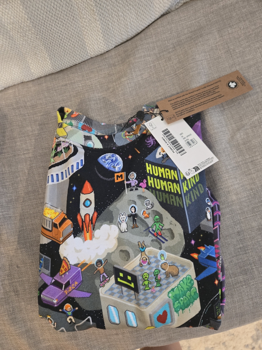 NWT Molo Matis Kids Pixel Space Graphic Pullover